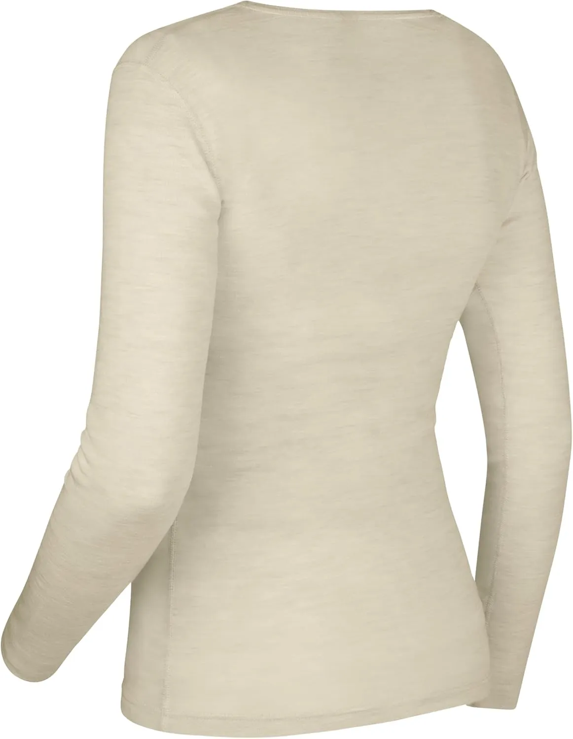 100% Merino Wool Ultra Soft Woman Long Sleeve Base Layer Undershirt Made in Lithuania