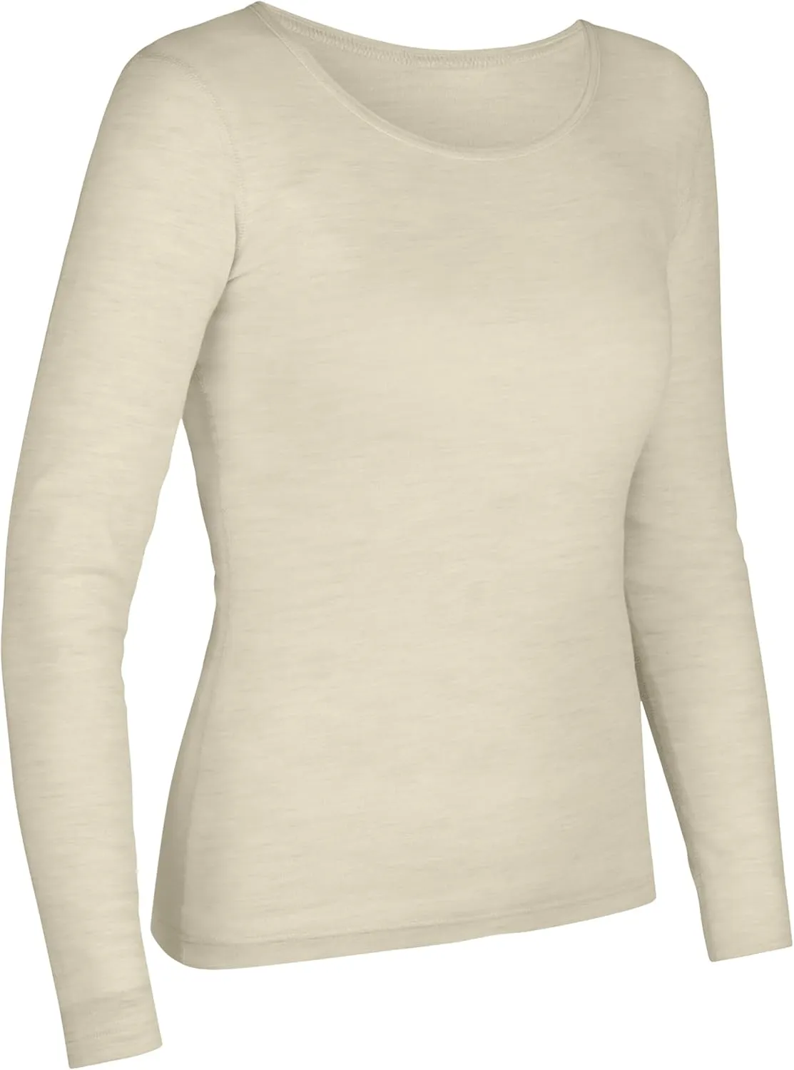 100% Merino Wool Ultra Soft Woman Long Sleeve Base Layer Undershirt Made in Lithuania