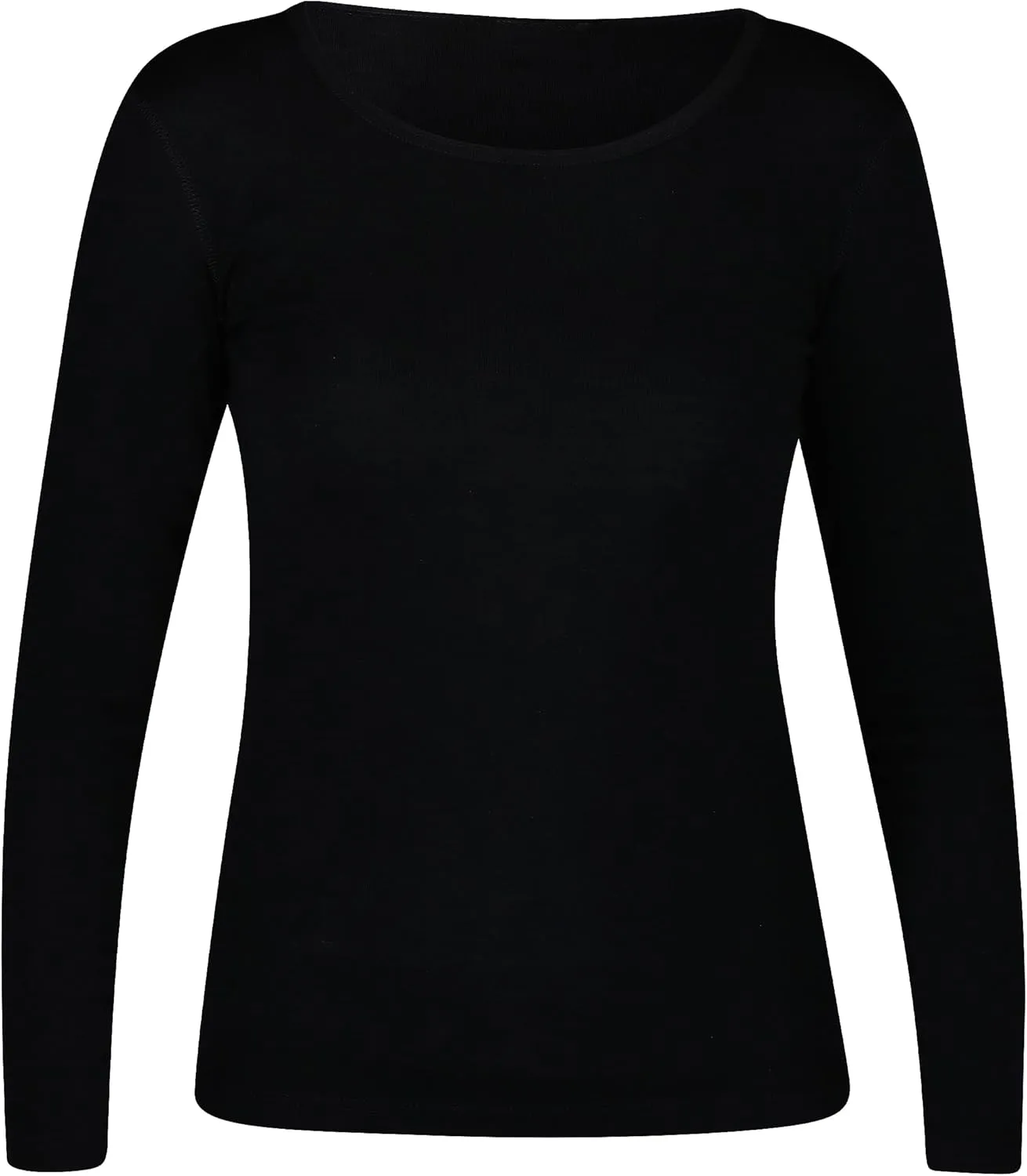 100% Merino Wool Ultra Soft Woman Long Sleeve Base Layer Undershirt Made in Lithuania