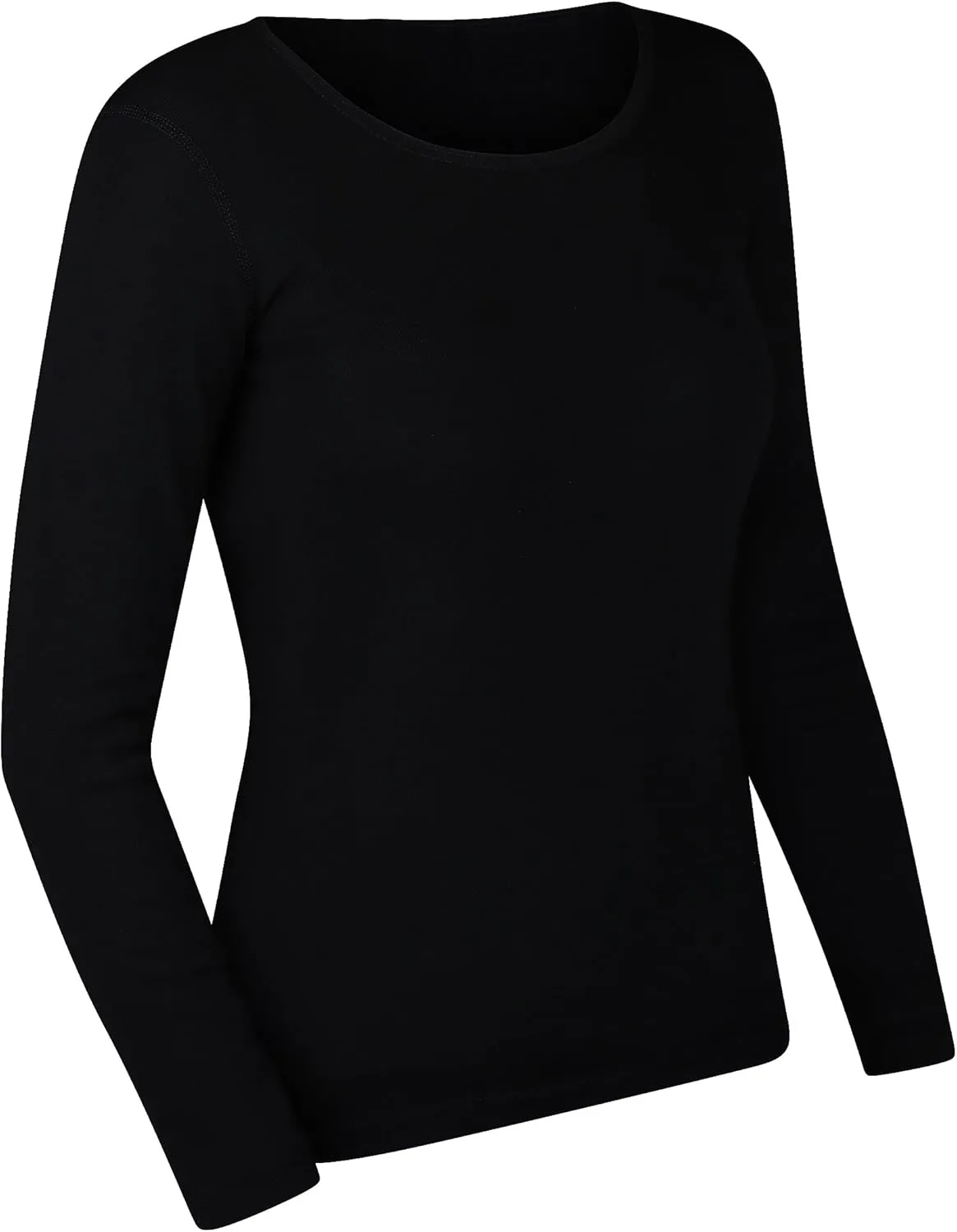 100% Merino Wool Ultra Soft Woman Long Sleeve Base Layer Undershirt Made in Lithuania