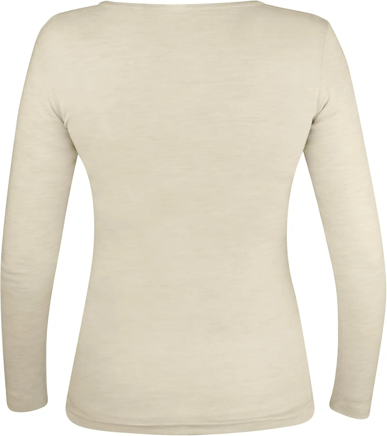 100% Merino Wool Ultra Soft Woman Long Sleeve Base Layer Undershirt Made in Lithuania