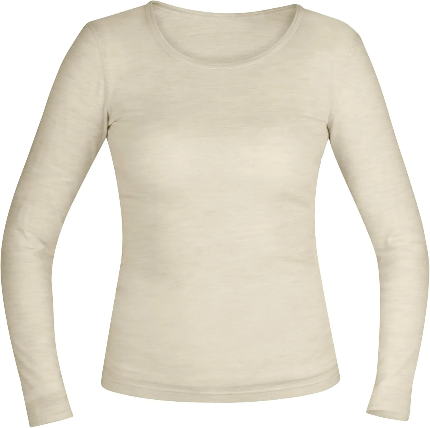 100% Merino Wool Ultra Soft Woman Long Sleeve Base Layer Undershirt Made in Lithuania