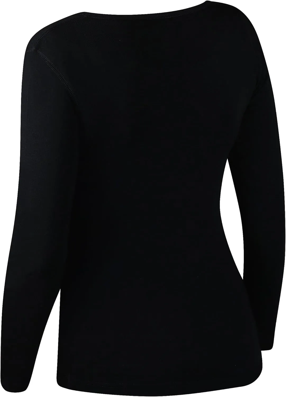 100% Merino Wool Ultra Soft Woman Long Sleeve Base Layer Undershirt Made in Lithuania