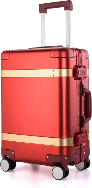 2021 All Aluminum Luggage Luxury Entire Hard Metal Case 20" Carry-On