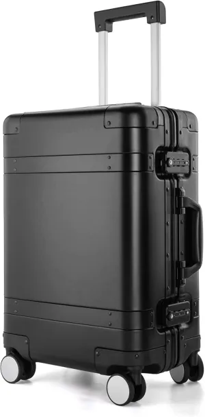 2021 All Aluminum Luggage Luxury Entire Hard Metal Case 20" Carry-On