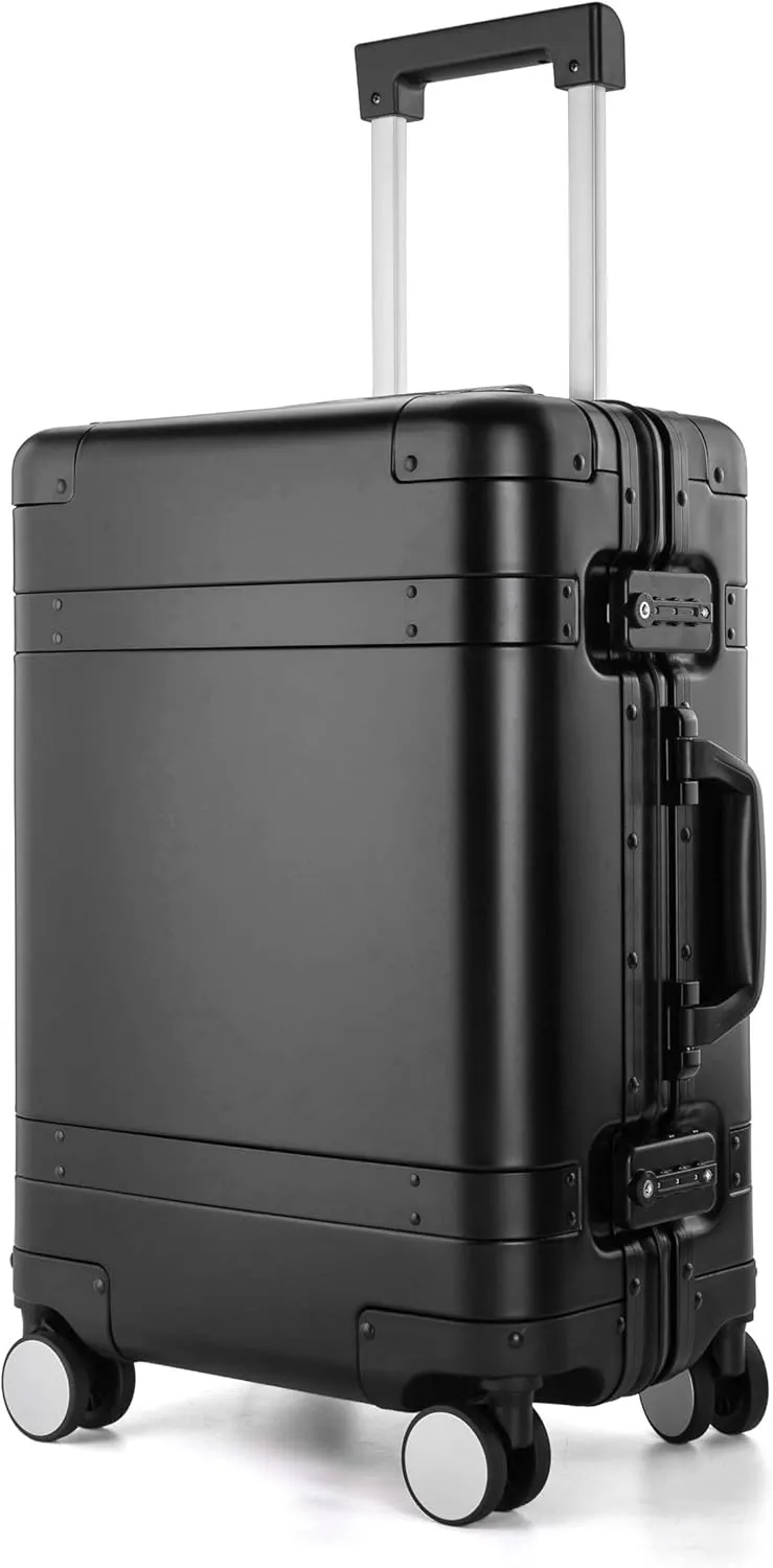 2021 All Aluminum Luggage Luxury Entire Hard Metal Case 20" Carry-On