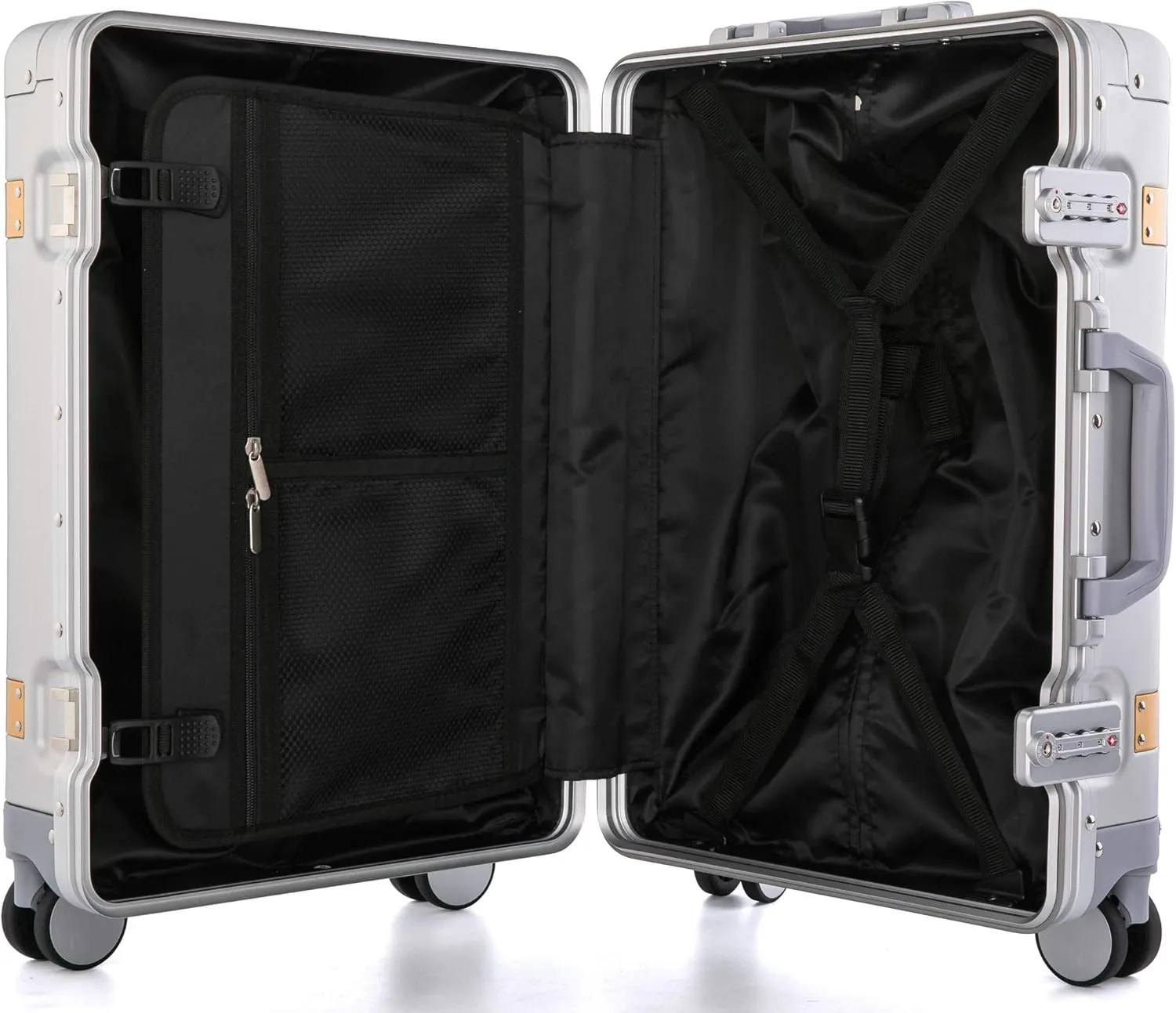 2021 All Aluminum Luggage Luxury Entire Hard Metal Case 20" Carry-On