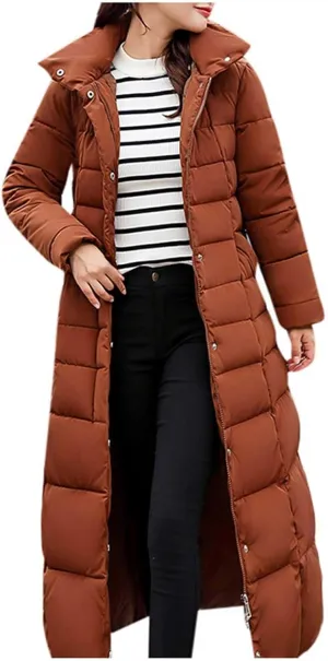 2024 Women's Warm Winter Puffer Coat Windproof Hooded Down Jacket Thicken Warm Parka Outwear with Removable Faux-Fur Trim