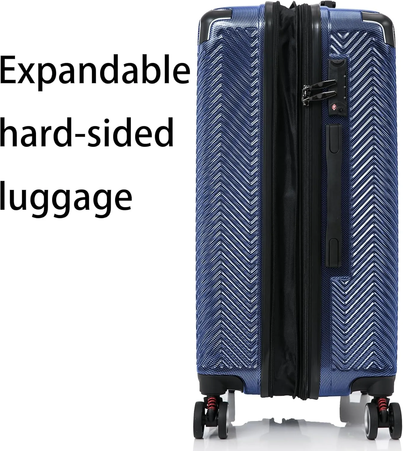 3 in 1 Large Capacity Travel Storage Expandable Suitcase Luggage Set - PC Material Suitcase Set Carry-On (20-25-29in) (BLUE)