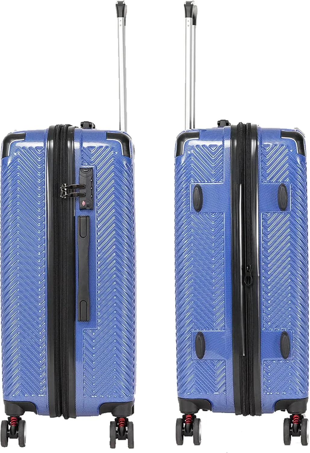 3 in 1 Large Capacity Travel Storage Expandable Suitcase Luggage Set - PC Material Suitcase Set Carry-On (20-25-29in) (BLUE)
