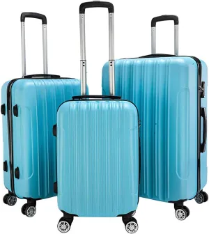 3-in-1 Multifunctional Large Capacity Traveling Storage Suitcase, Luggage Set ABS Suitcase 3 Piece Set with Lock Spinner Wheels 3-in-1 Black Luggage