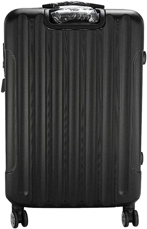3-in-1 Multifunctional Large Capacity Traveling Storage Suitcase, Luggage Set ABS Suitcase 3 Piece Set with TSA Lock Spinner Wheels 20" 24" 28", 3-in-1 Black Luggage