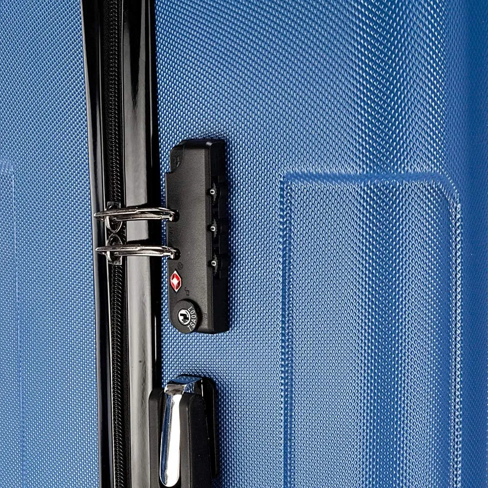 3-in-1 Multifunctional Large Capacity Traveling Storage Suitcase, Luggage Set ABS Suitcase 3 Piece Set with TSA Lock Spinner Wheels 20" 24" 28", 3-in-1 Dark Blue Luggage