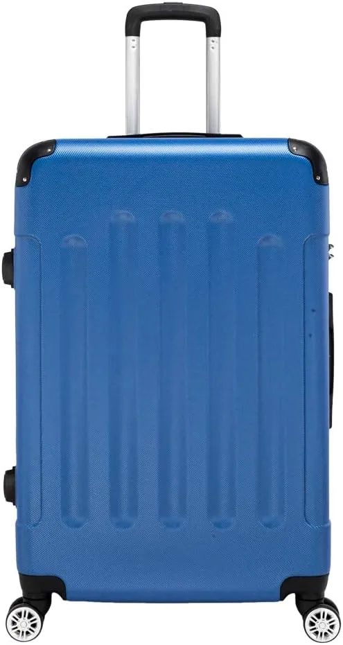3-in-1 Multifunctional Large Capacity Traveling Storage Suitcase, Luggage Set ABS Suitcase 3 Piece Set with TSA Lock Spinner Wheels 20" 24" 28", 3-in-1 Dark Blue Luggage