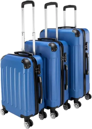 3-in-1 Multifunctional Large Capacity Traveling Storage Suitcase, Luggage Set ABS Suitcase 3 Piece Set with TSA Lock Spinner Wheels 20" 24" 28", 3-in-1 Dark Blue Luggage