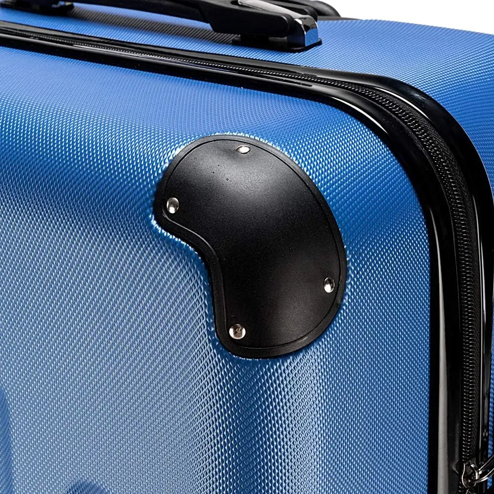 3-in-1 Multifunctional Large Capacity Traveling Storage Suitcase, Luggage Set ABS Suitcase 3 Piece Set with TSA Lock Spinner Wheels 20" 24" 28", 3-in-1 Dark Blue Luggage