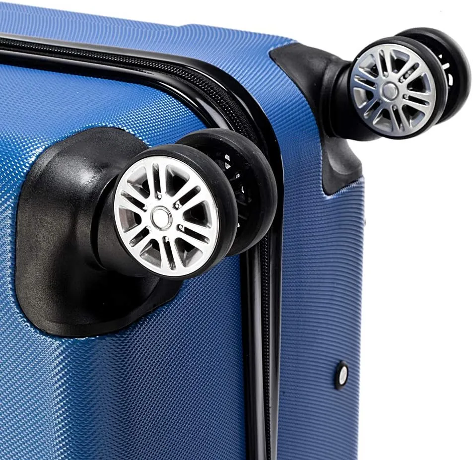3-in-1 Multifunctional Large Capacity Traveling Storage Suitcase, Luggage Set ABS Suitcase 3 Piece Set with TSA Lock Spinner Wheels 20" 24" 28", 3-in-1 Dark Blue Luggage