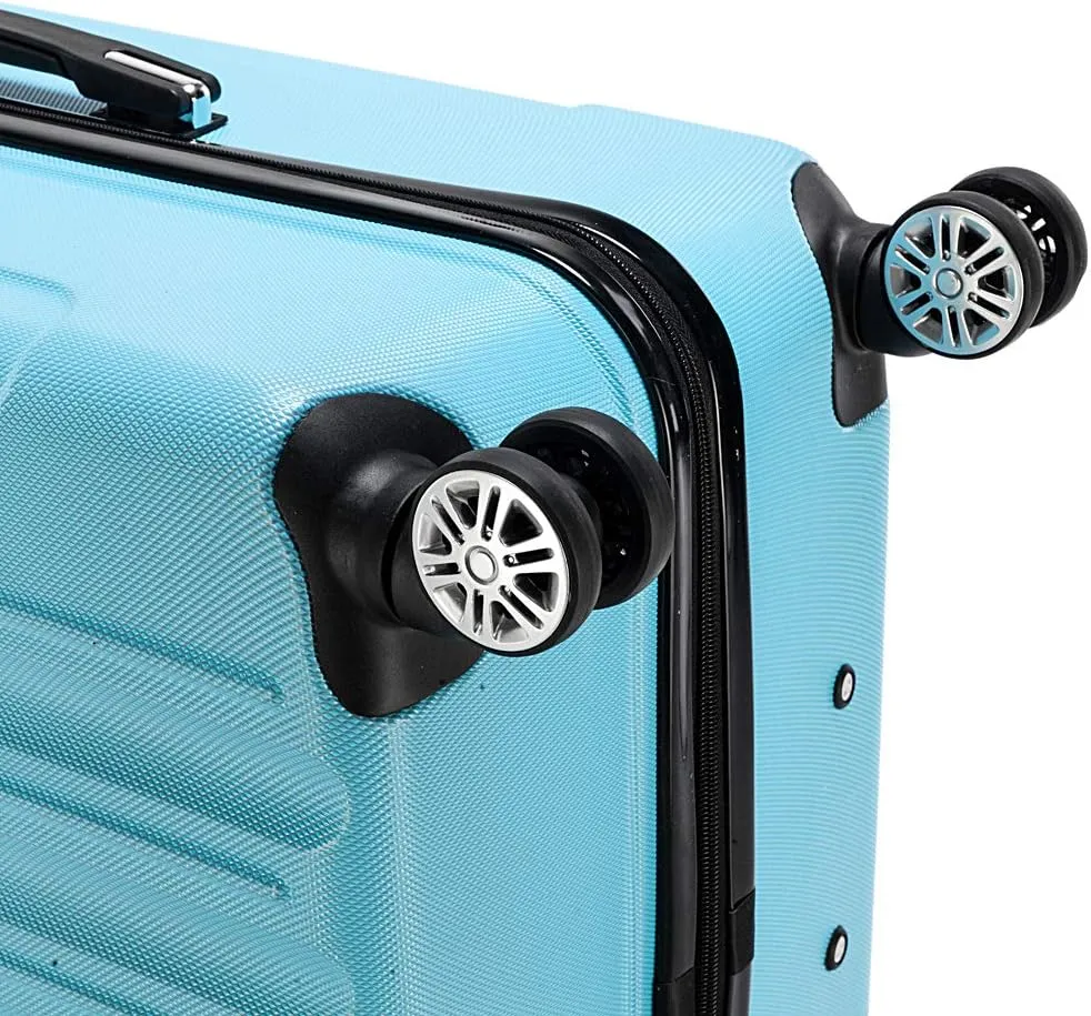 3-in-1 Multifunctional Large Capacity Traveling Storage Suitcase, Luggage Set Plastic Metal Suitcase 3 Piece Set with TSA Lock Spinner Wheels 20" 24" 28", 3-in-1 Biue Luggage