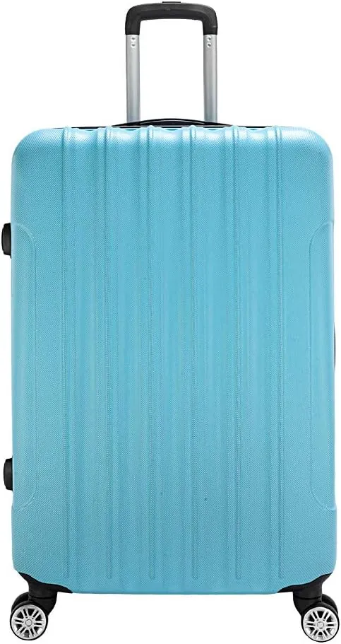 3-in-1 Multifunctional Large Capacity Traveling Storage Suitcase, Luggage Set Plastic Metal Suitcase 3 Piece Set with TSA Lock Spinner Wheels 20" 24" 28", 3-in-1 Biue Luggage