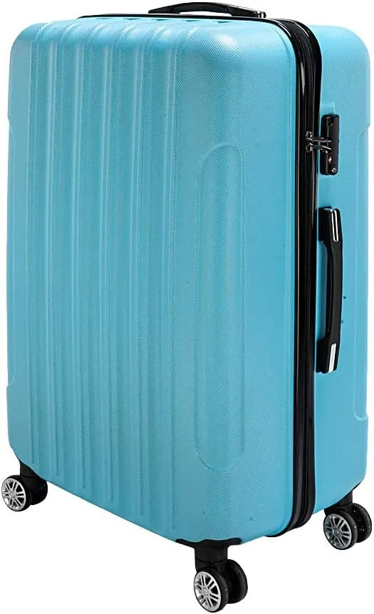 3-in-1 Multifunctional Large Capacity Traveling Storage Suitcase, Luggage Set Plastic Metal Suitcase 3 Piece Set with TSA Lock Spinner Wheels 20" 24" 28", 3-in-1 Biue Luggage