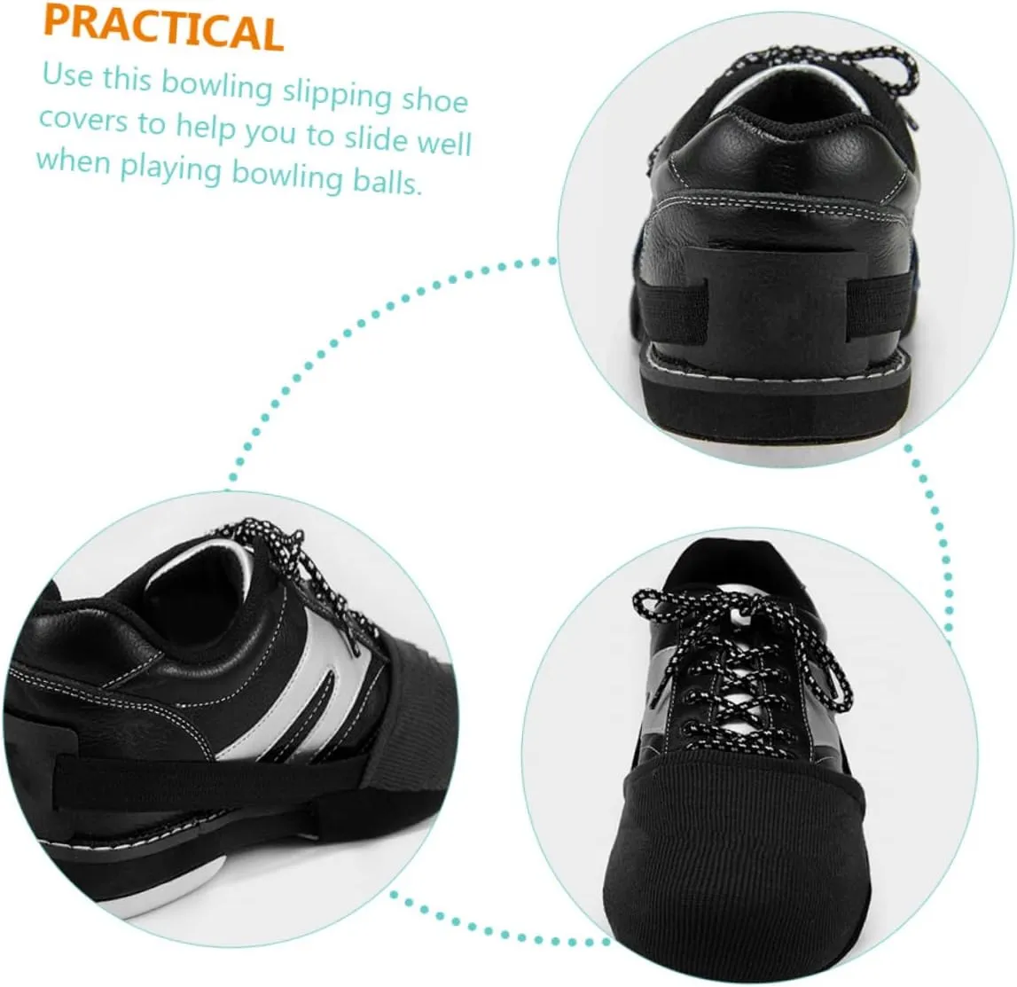 3 Pairs Bowling Shoe Replacement Pads Bowling Shoe Slider for Boys and Girls Sports Supplies
