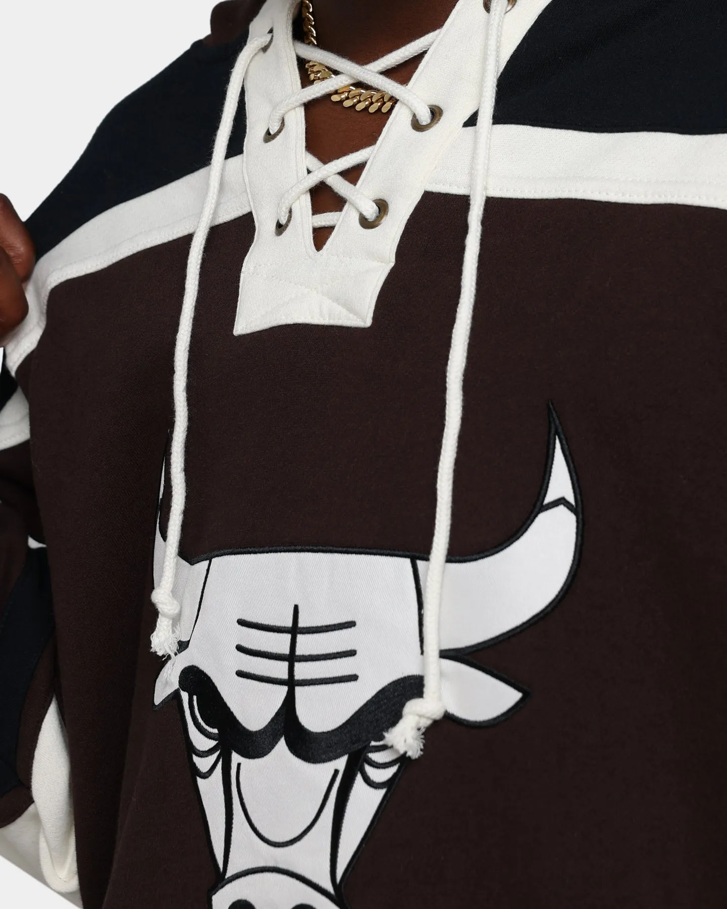 47 Brand Chicago Bulls Superior Lacer Hoodie Brown