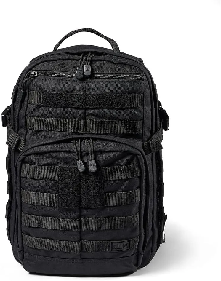 5.11 Tactical Backpack  Rush 12 2.0  Military Molle Pack, CCW with Multiple Compartments, 24 Liter, Small, Style 56561, Black