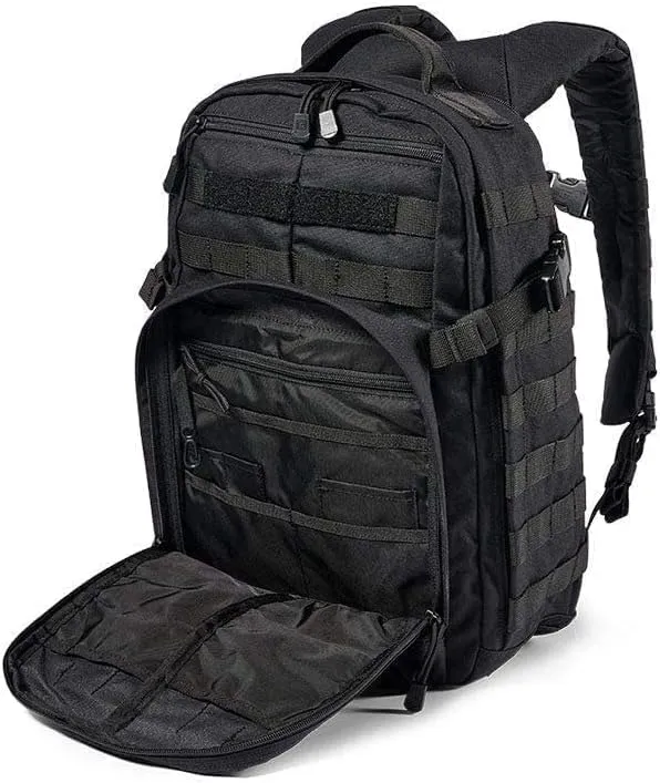 5.11 Tactical Backpack  Rush 12 2.0  Military Molle Pack, CCW with Multiple Compartments, 24 Liter, Small, Style 56561, Black