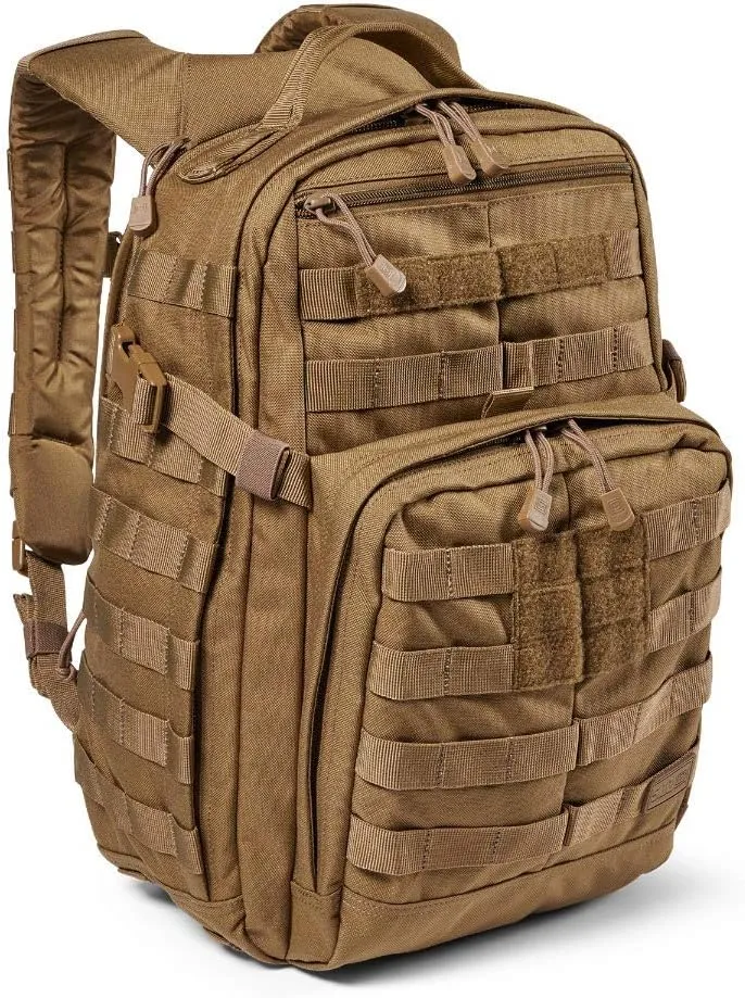5.11 Tactical Backpack  Rush 12 2.0  Military Molle Pack, CCW with Multiple Compartments, 24 Liter, Small, Style 56561, Kangaroo