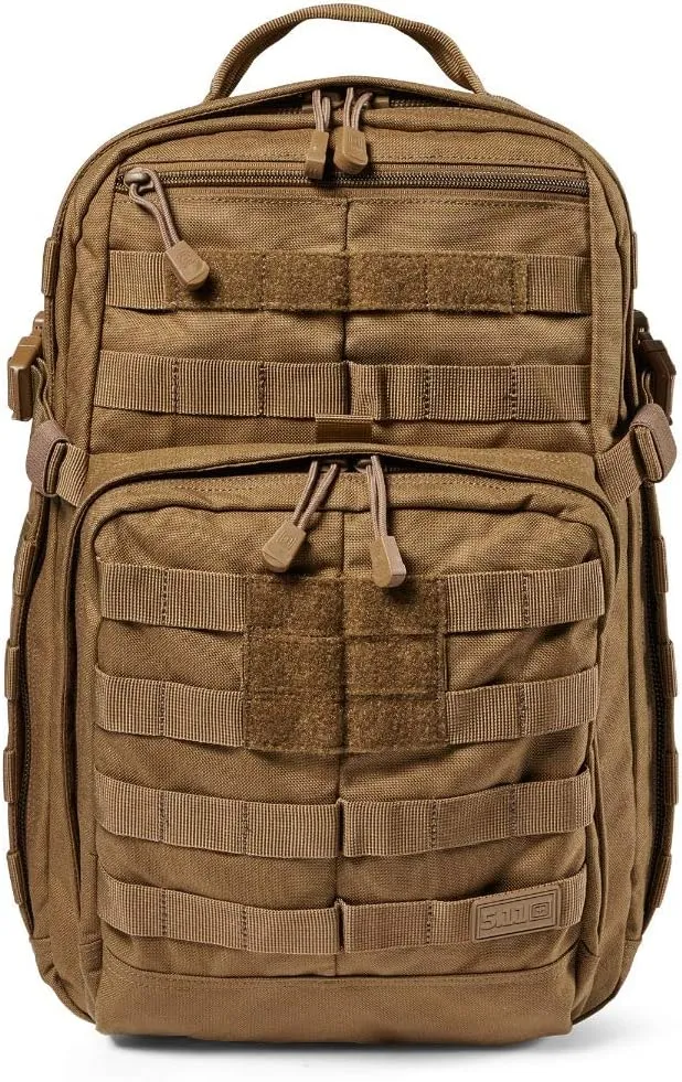 5.11 Tactical Backpack  Rush 12 2.0  Military Molle Pack, CCW with Multiple Compartments, 24 Liter, Small, Style 56561, Kangaroo