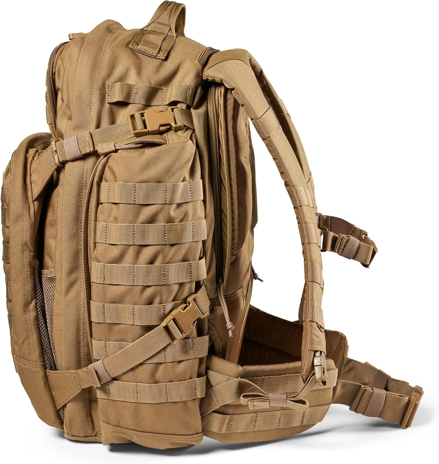 5.11 Tactical Backpack  Rush 72 2.0  Pack and Laptop Compartment, 55 Liter, Large, Style 56565  Kangaroo