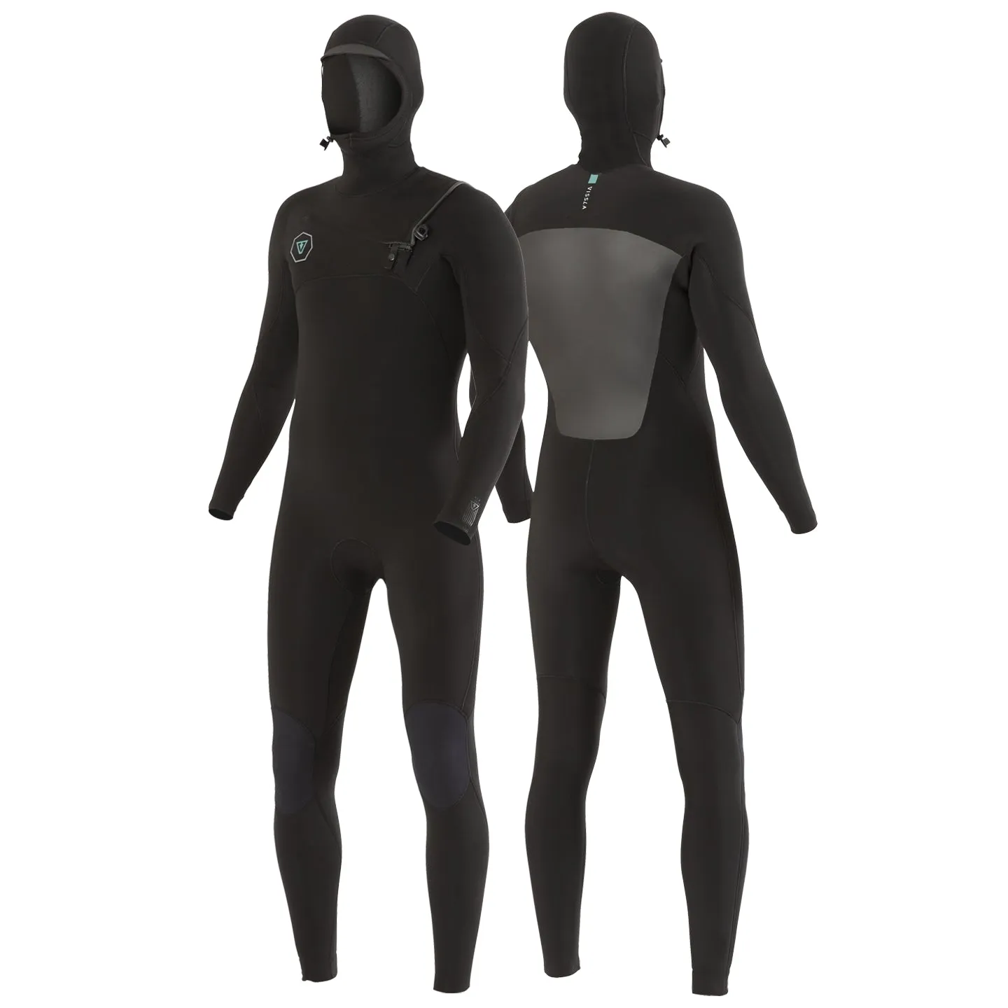 5/4 Mens Vissla 7 Seas Hooded Full Suit - Black