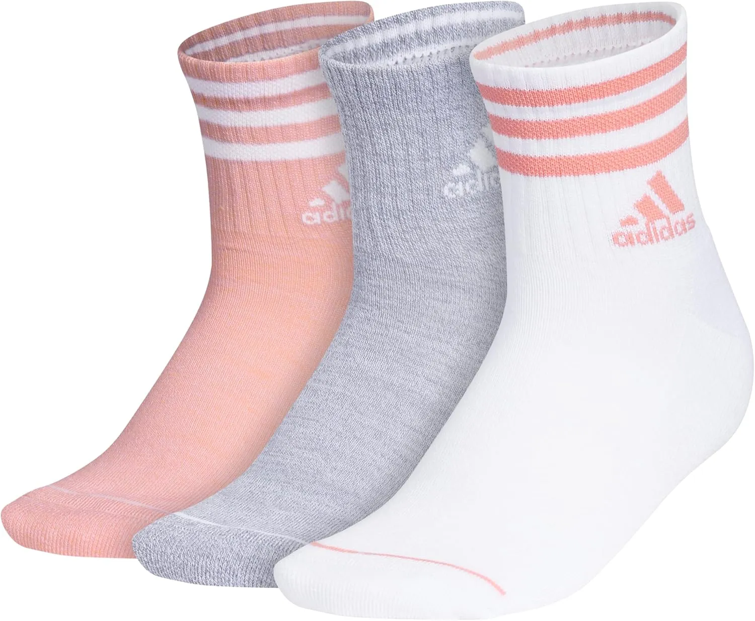 adidas Men's 3-Stripe High Quarter Socks (3-Pair)