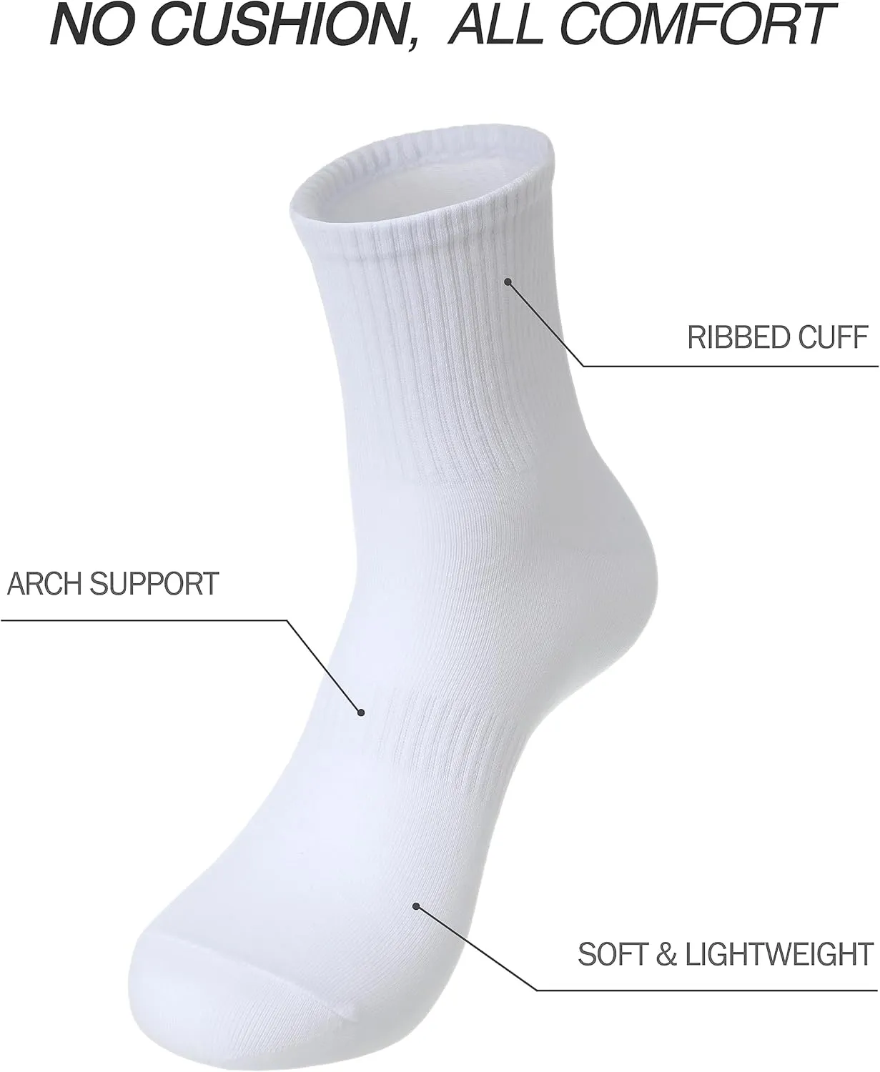 All-Day Comfort Cotton Socks for Running and Daily Wear