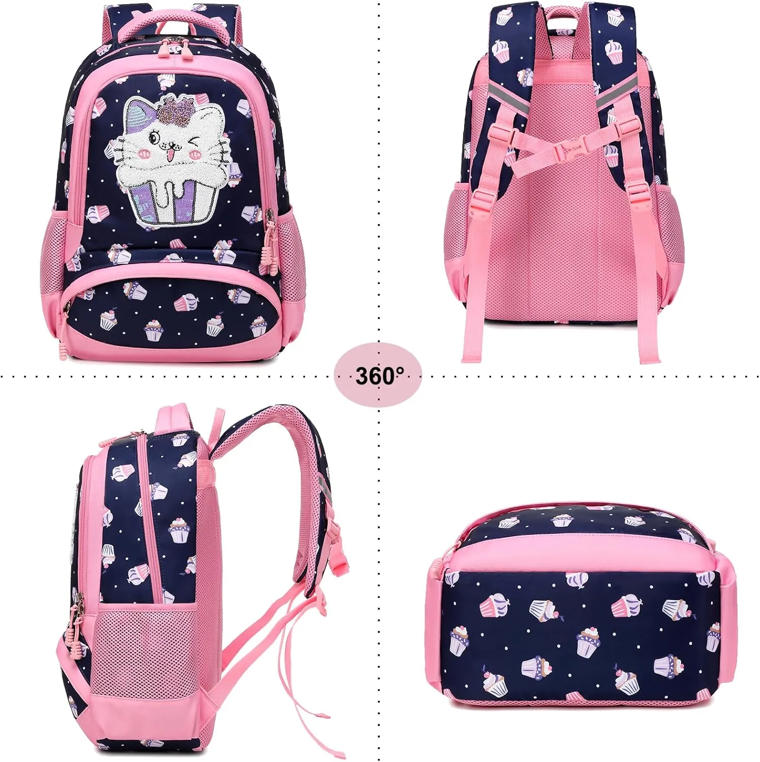 Backpack Unicorn for Girls School Preschool Backpack for Girls 3 IN 1 School Bookpack Set with Lunch Bag Pencil Bag