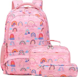 Backpack Unicorn for Girls School Preschool Backpack for Girls 3 IN 1 School Bookpack Set with Lunch Bag Pencil Bag