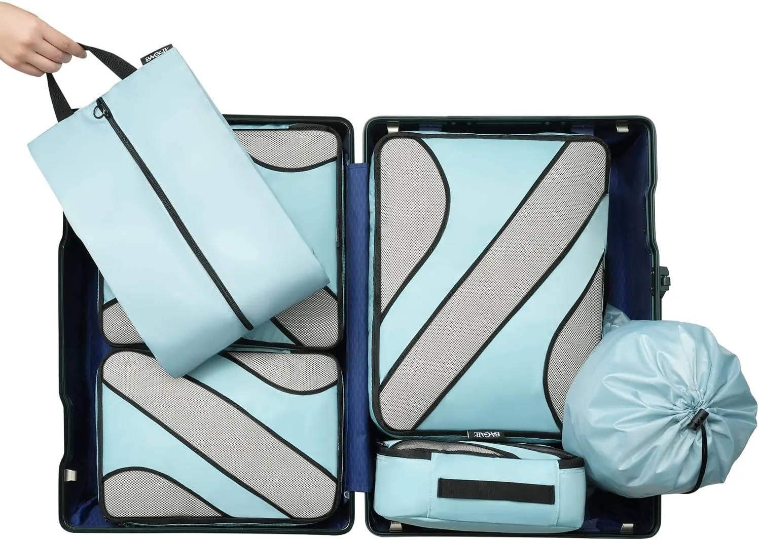 BAGAIL 6 Set Packing Cubes,Travel Luggage Packing Organizers