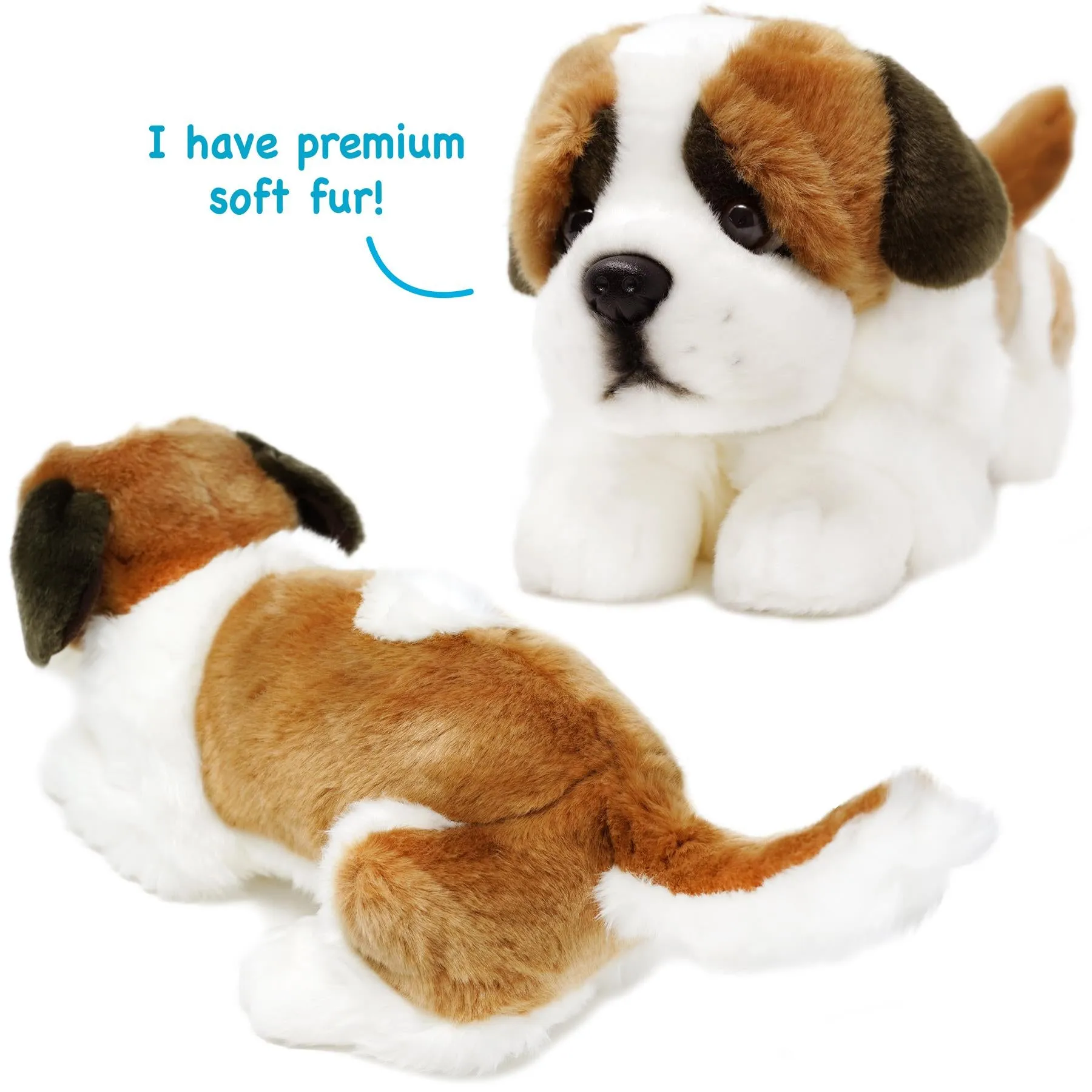 Bernadette The Saint Bernard | 17 Inch Stuffed Animal Plush | By TigerHart Toys