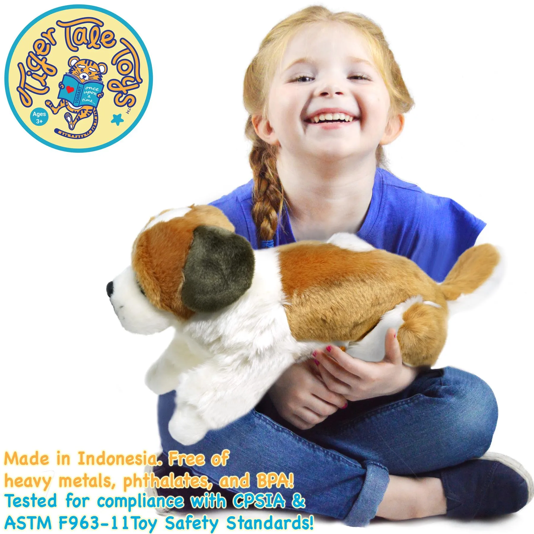 Bernadette The Saint Bernard | 17 Inch Stuffed Animal Plush | By TigerHart Toys