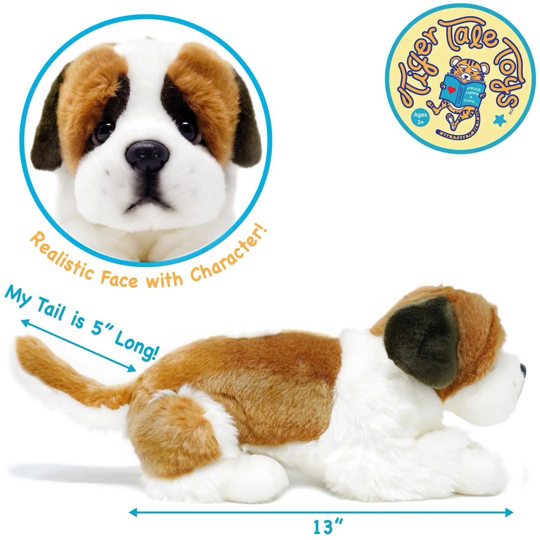 Bernadette The Saint Bernard | 17 Inch Stuffed Animal Plush | By TigerHart Toys