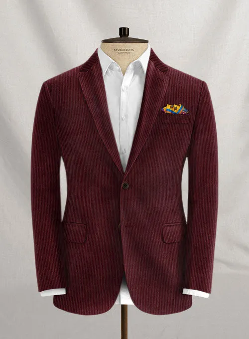 Berry Wine Corduroy Suit