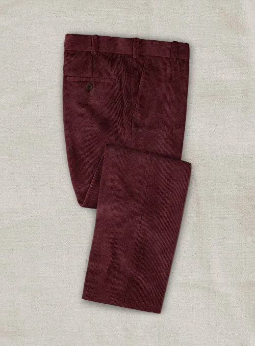 Berry Wine Corduroy Suit