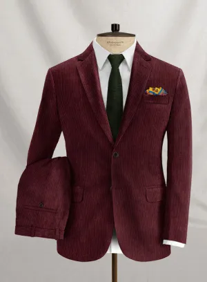 Berry Wine Corduroy Suit