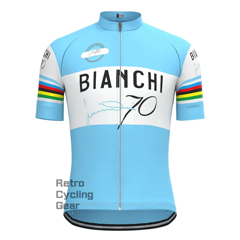 Bianchi Water Blue Retro Short Sleeve Cycling Kit