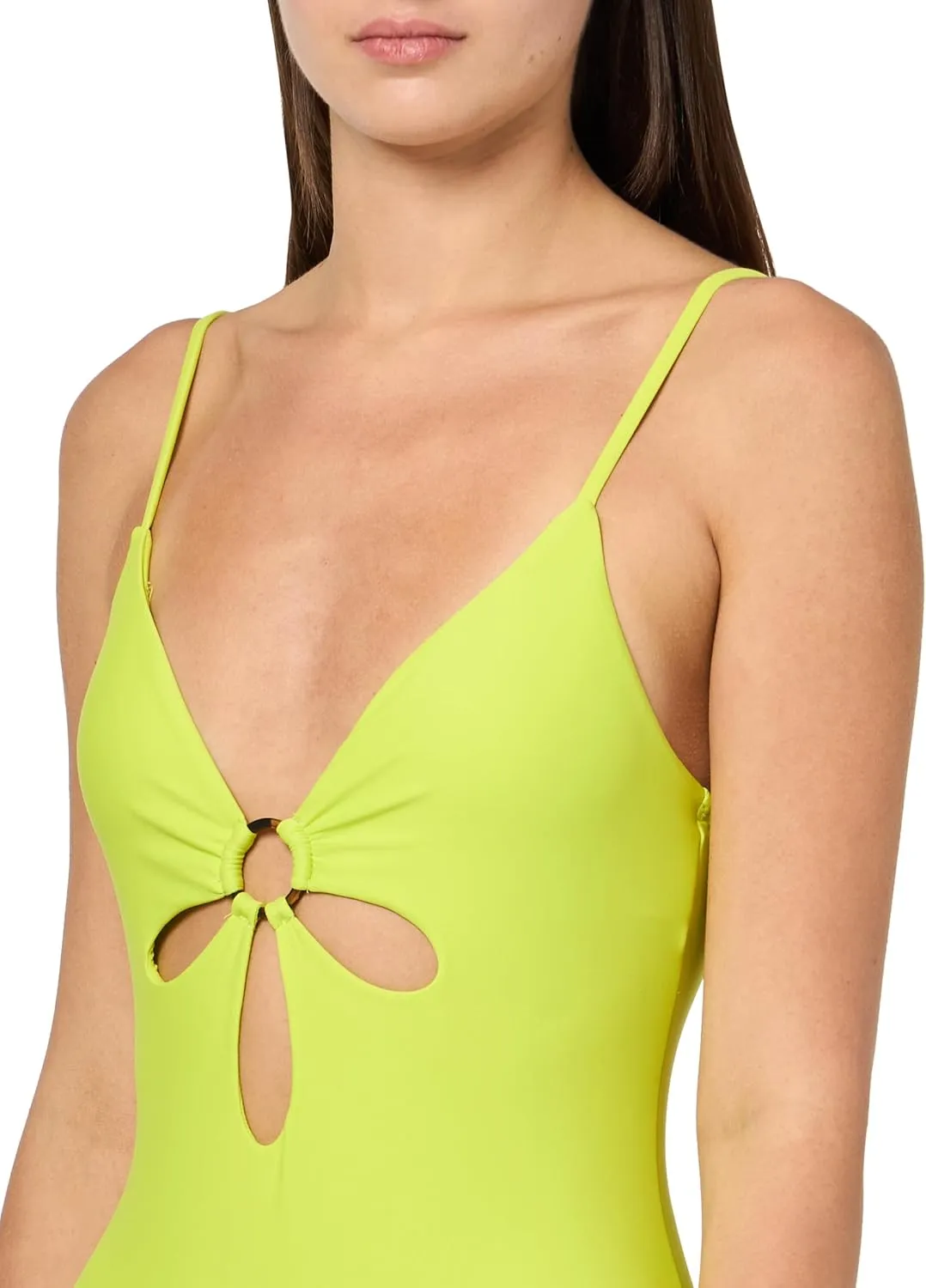 Body Glove Women's Maddie V-Neck One-Piece Swimsuit with Cut-Out and Ring Detail