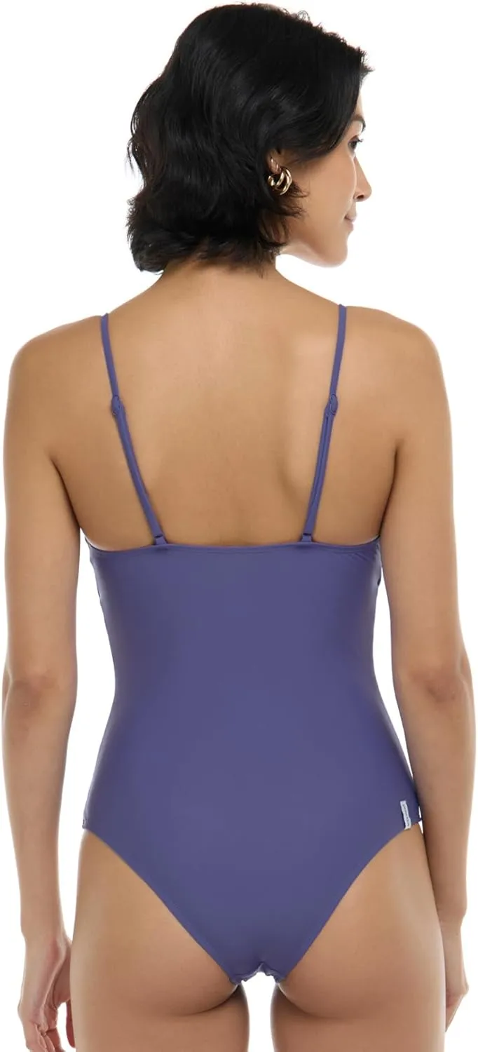 Body Glove Women's Maddie V-Neck One-Piece Swimsuit with Cut-Out and Ring Detail