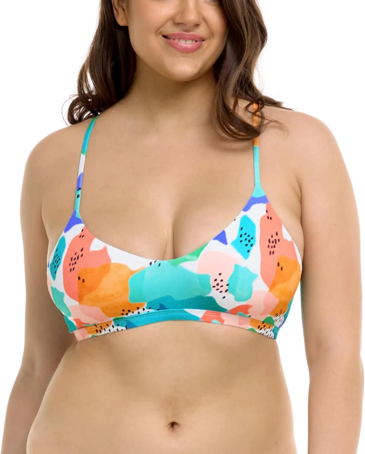 Body Glove Women's Standard Ruth Fixed Triangle Bikini Top Swimsuit with Adjustable Tie Back Detail