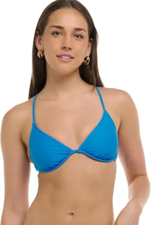Body Glove Women's Standard Smoothies Patsy Solid Underwire Bikini Top Swimsuit with Adjustable 2-Way Back Detail