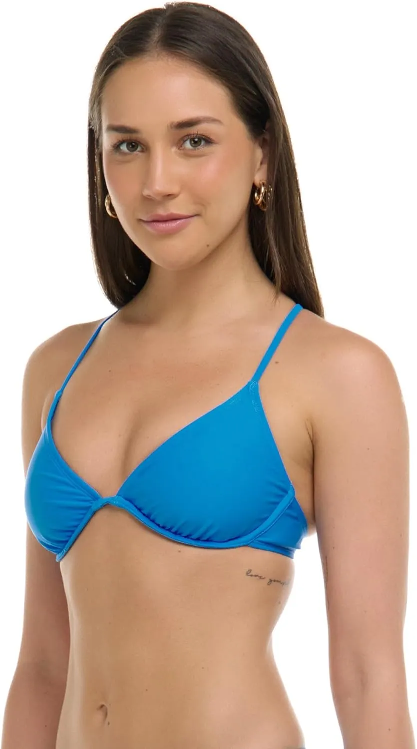 Body Glove Women's Standard Smoothies Patsy Solid Underwire Bikini Top Swimsuit with Adjustable 2-Way Back Detail