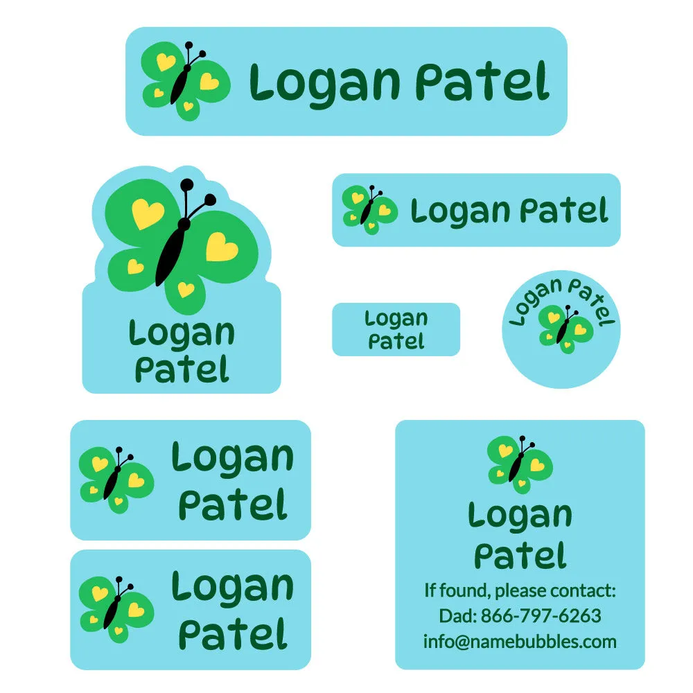 Butterfly Mega Daycare Labels Pack